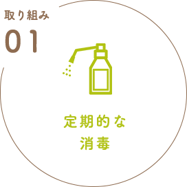 取り組み01 定期的な消毒