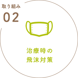 取り組み02 治療時の飛沫対策